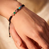 Pulsera Tous en Plata Vermeil con Gemas y cordón negro Glory