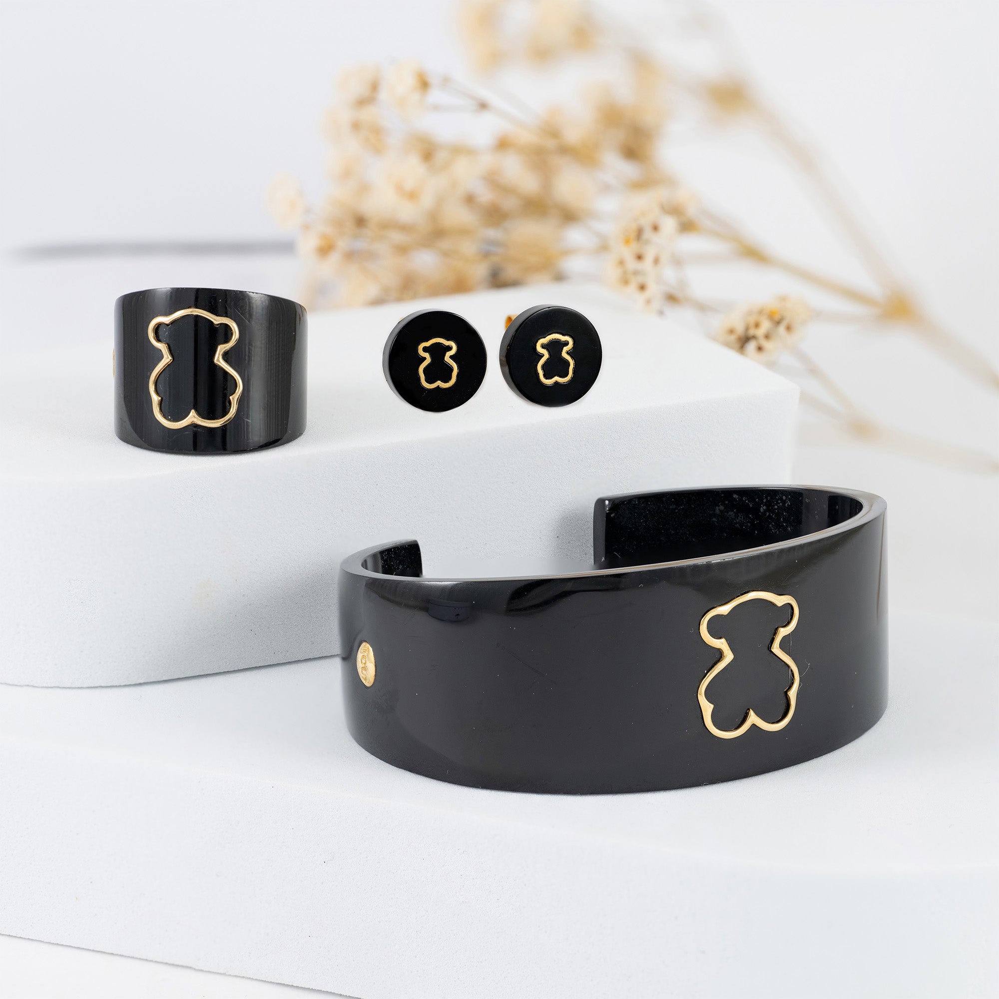 Pulsera esclava Tous de Resina con motivo oso en oro 18k