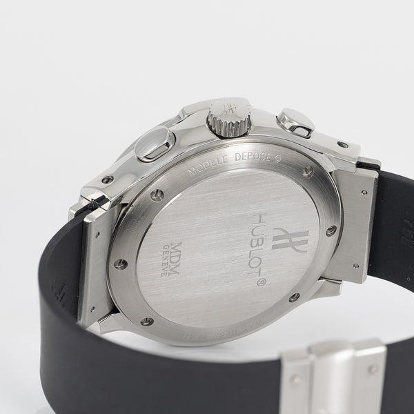 Hublot MDM Automatic Chronograph Blue MOP Diamonds Ref: 1810.1