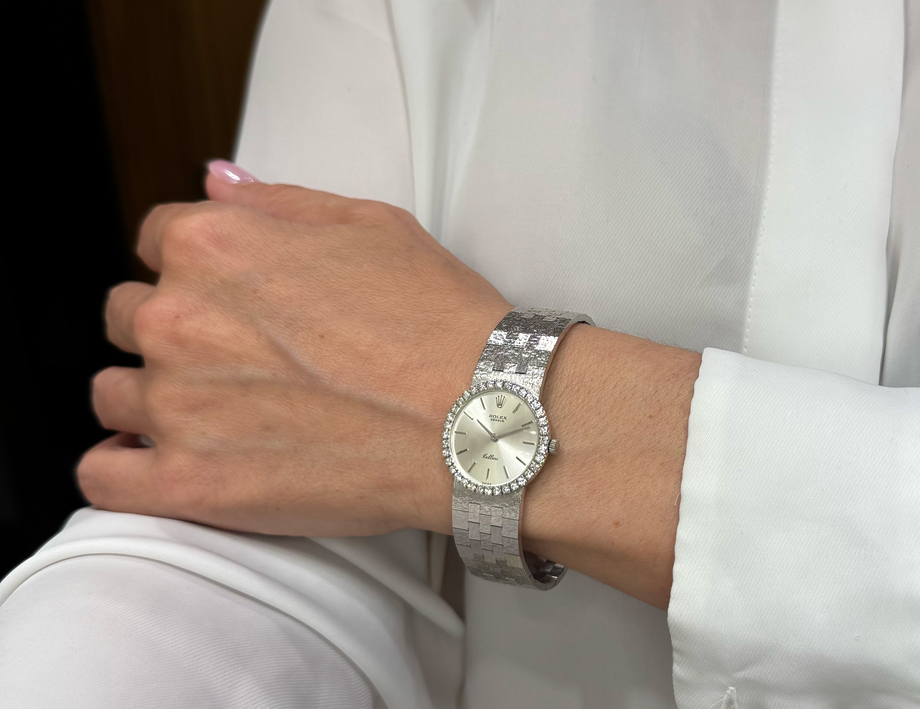 Rolex Cellini White Gold 18k and Diamonds Ref: 3753