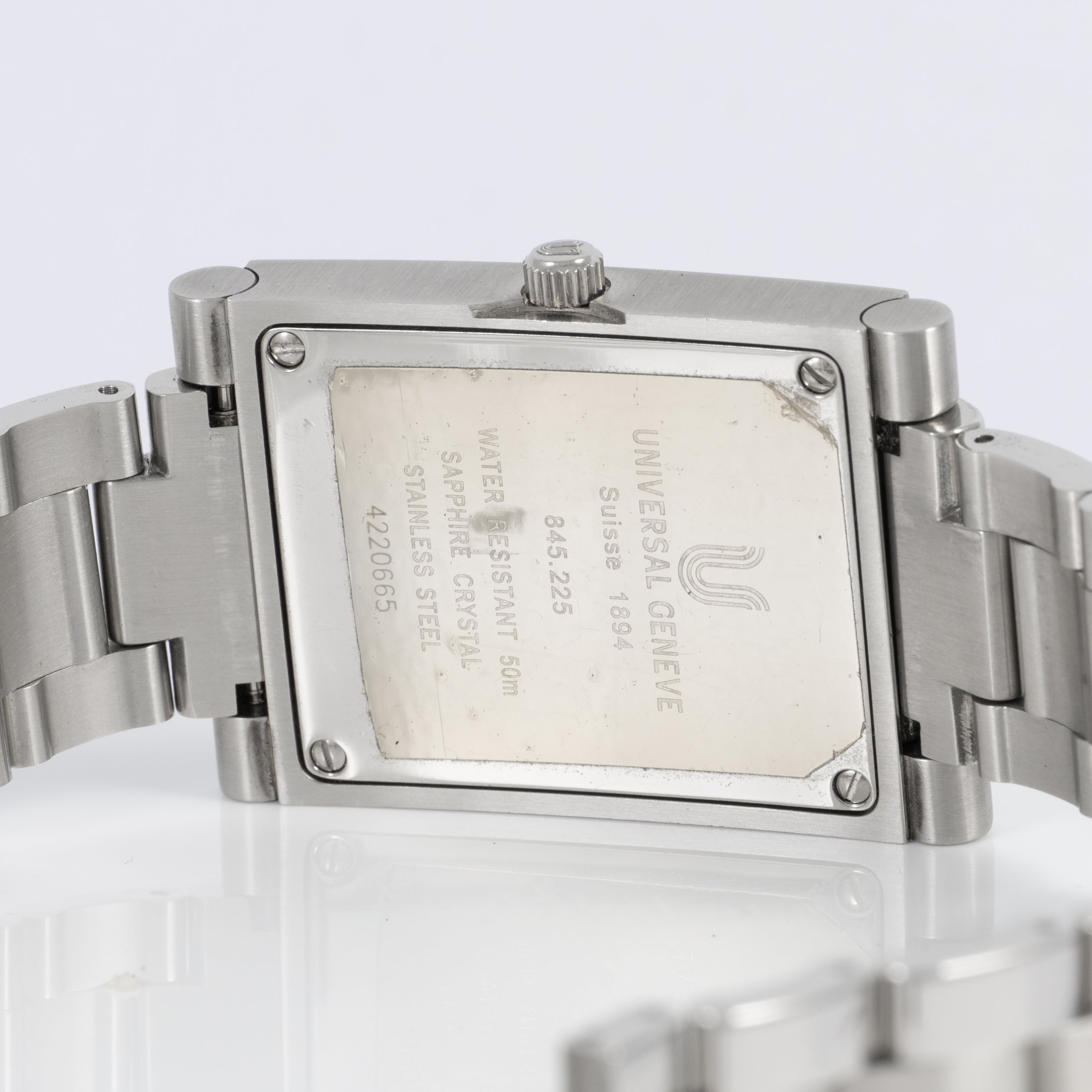 Universal Geneve Quartz Steel Blue Dial Ref: 845.225