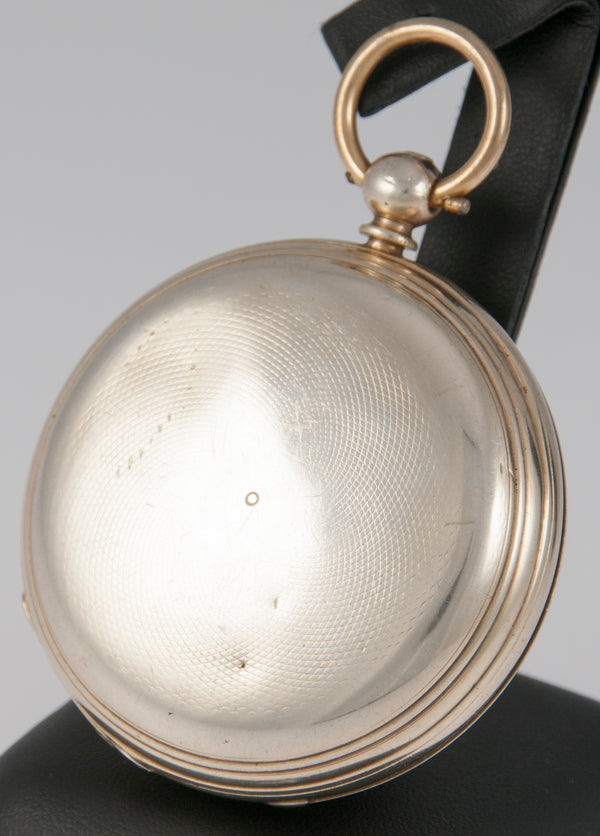 J. Carswell Pocket Watch Silver Case Enamel Year 1871