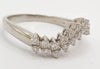 Anillo en oro blanco 18k con diamantes talla brillante - Mayka Jewels