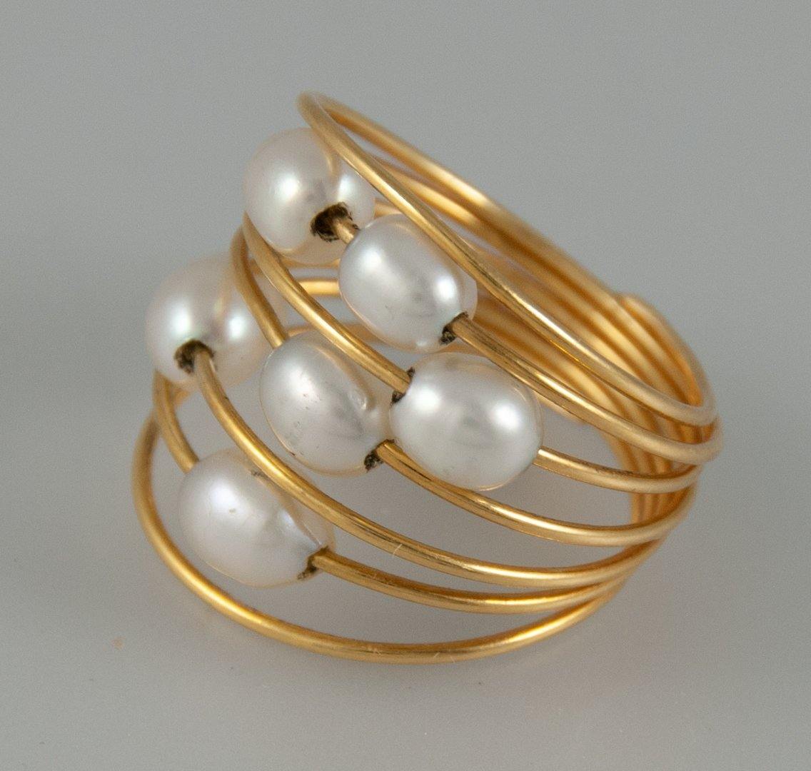 Anillo Tous en oro 18k con perlas - Mayka Jewels