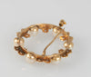 Broche antiguo en oro 18k con perlas naturales y diaman tes 0.40 quilates - Mayka Jewels
