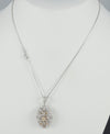Cadena y colgante en oro blanco 18k y brillantes 3.5 ct House of R&D - Mayka Jewels