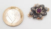 Colgante antiguo en oro 18k con amatista y diamantes - Mayka Jewels