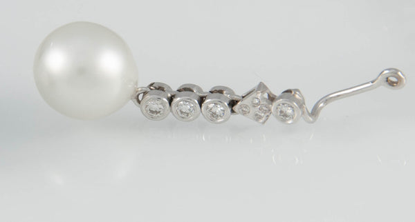 Pendientes en oro blanco 18k con zafiros y diamantes - Mayka Jewels